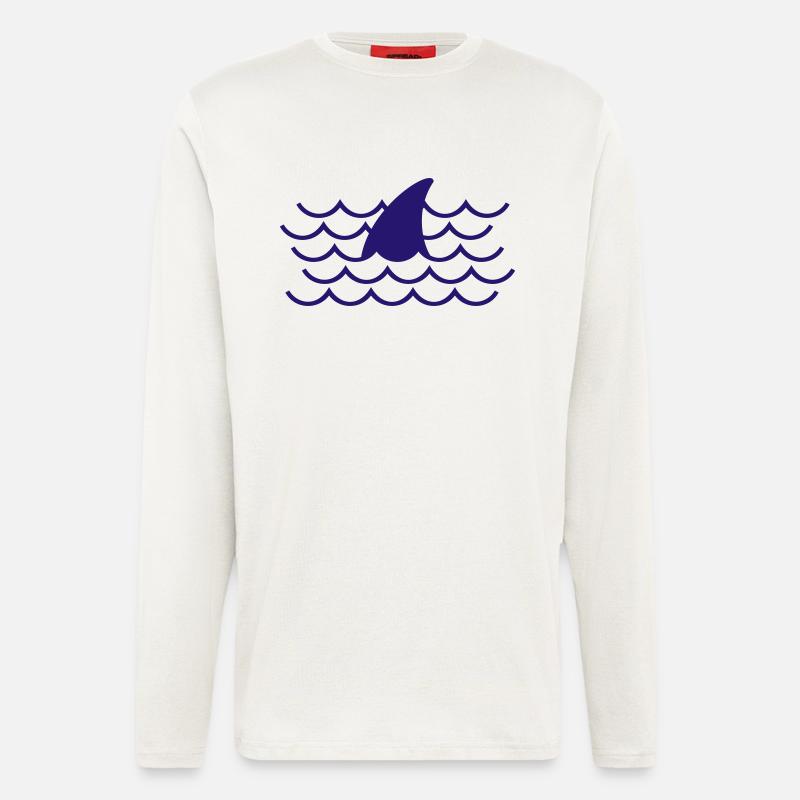 Haifischflosse - Langarmshirt - made by SPREAD - OFF WHITE