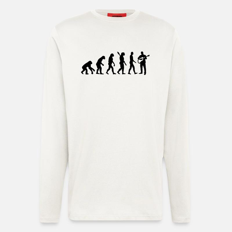 Evolution Guitar - Longsleeve - made by SPREAD  - OFF WHITE