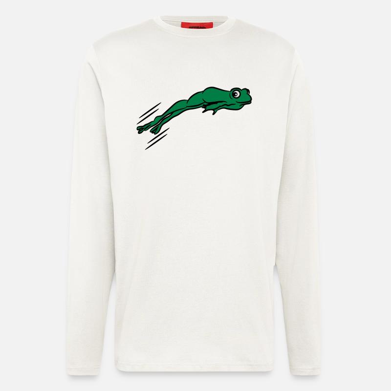 Frosch springen - Langarmshirt - made by SPREAD  - OFF WHITE