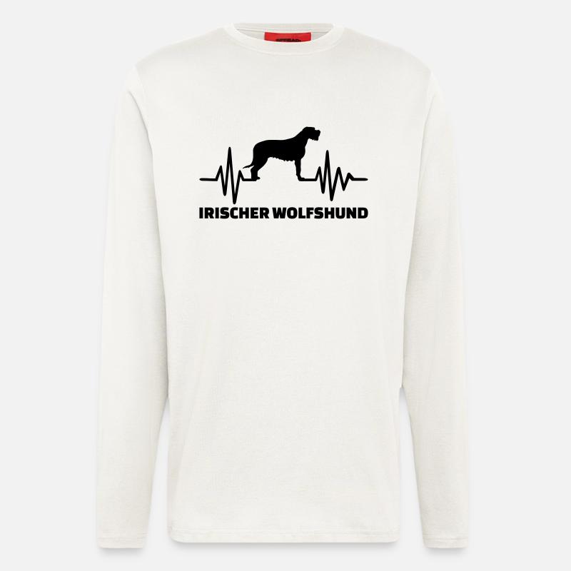 Irischer Wolfshund - Langarmshirt - made by SPREAD  - OFF WHITE