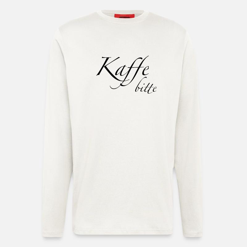 Kaffee bitte - Langarmshirt - made by SPREAD  - OFF WHITE