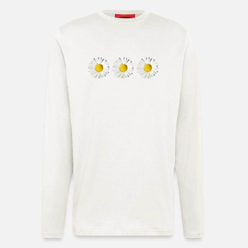Gänseblümchen (3x) - Langarmshirt - made by SPREAD  - OFF WHITE