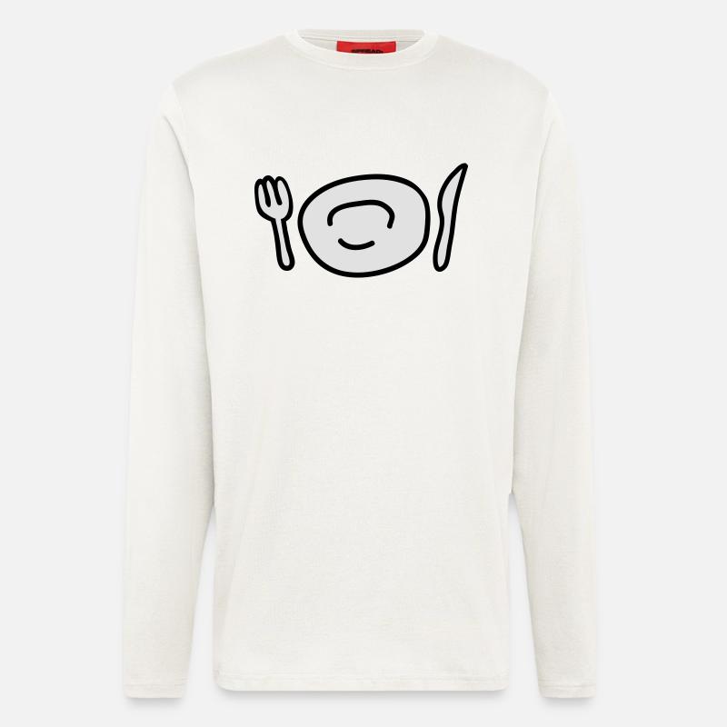 teller_und_besteck_2c - Longsleeve - made by SPREAD  - OFF WHITE