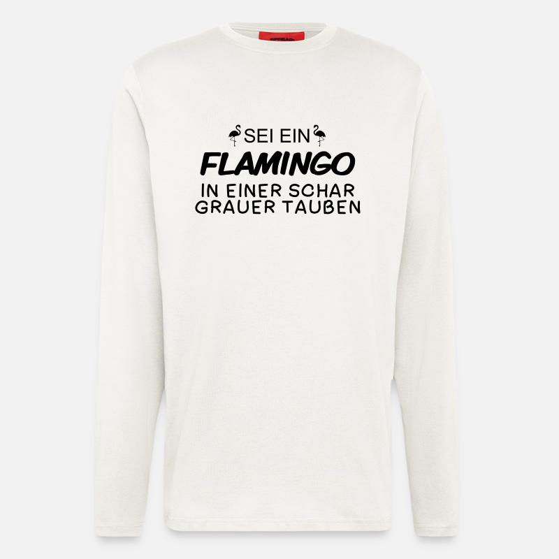 sei ein flamingo - Langarmshirt - made by SPREAD  - OFF WHITE