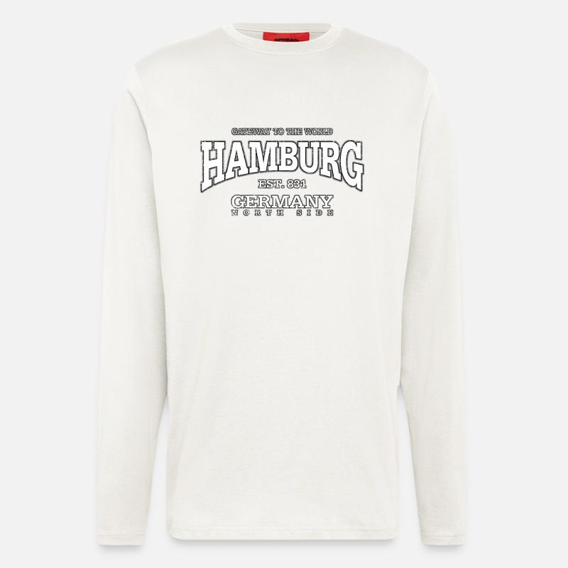 Hamburg (white oldstyle) - Langarmshirt - made by SPREAD  - OFF WHITE