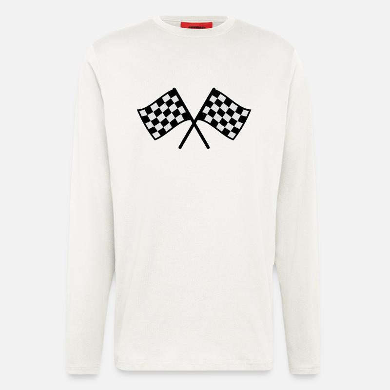 Checkered flag - Longsleeve - made by SPREAD  - OFF WHITE