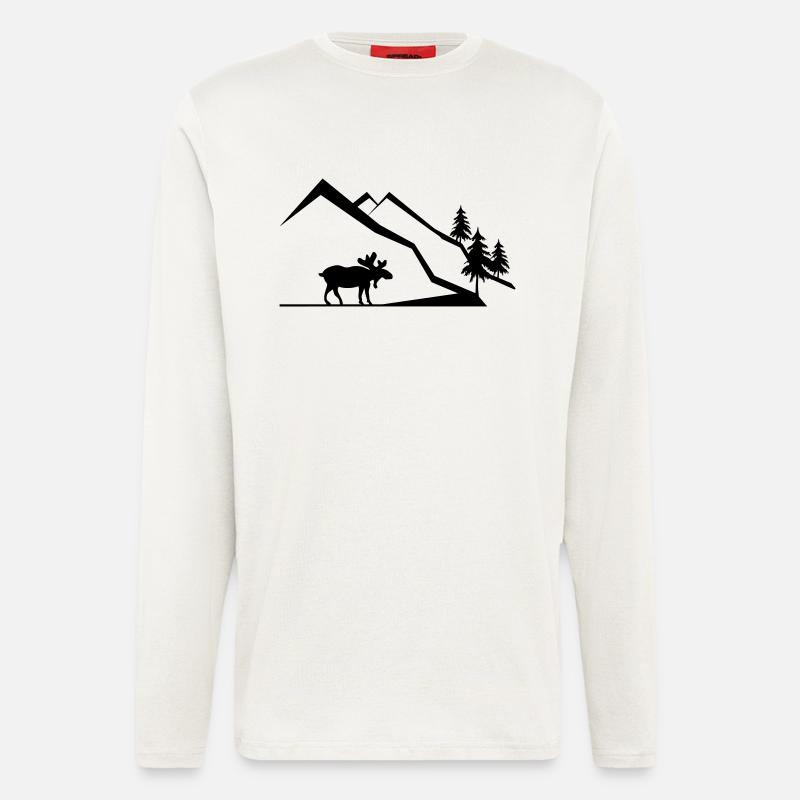 Berge - Langarmshirt - made by SPREAD  - OFF WHITE