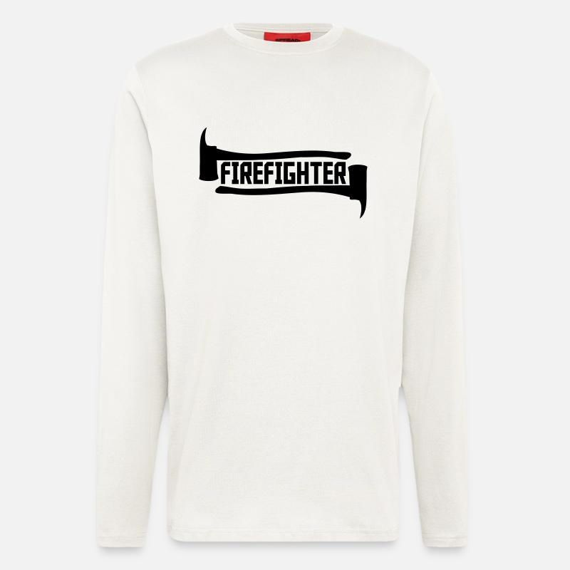 Firefighter Axt Logo - Longsleeve - made by SPREAD  - OFF WHITE