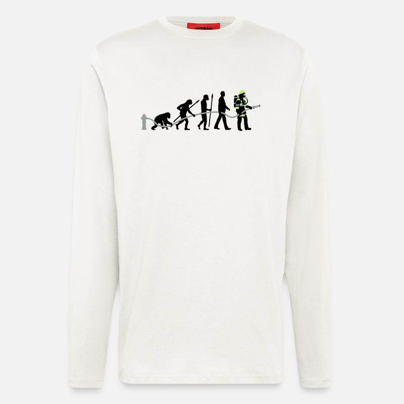 evolution_feuerwehrmann_032015_a_3c - Langarmshirt - made by SPREAD  - OFF WHITE