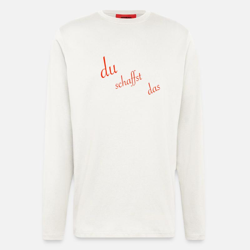 du schaffst das - Langarmshirt - made by SPREAD  - OFF WHITE