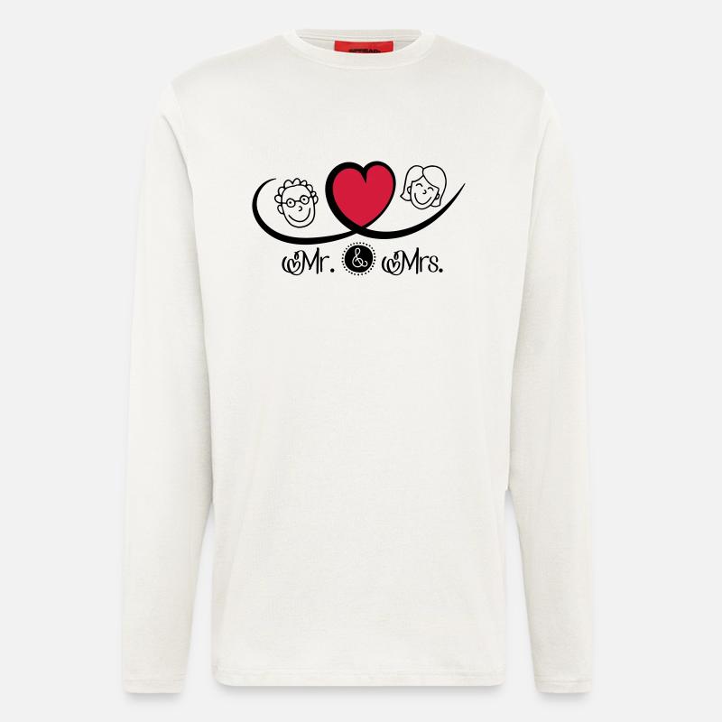 Mr and Mrs - Langarmshirt - made by SPREAD  - OFF WHITE