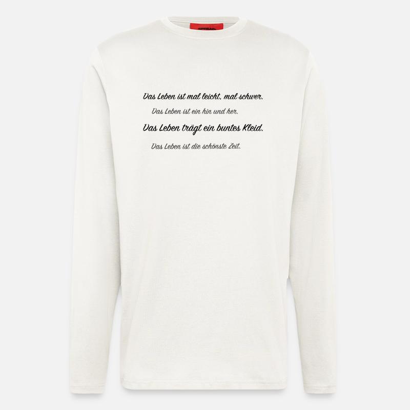 das Leben - Langarmshirt - made by SPREAD  - OFF WHITE