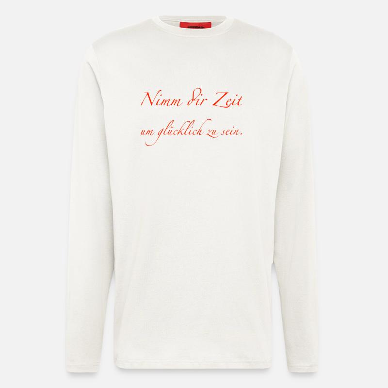 nimm dir Zeit - Langarmshirt - made by SPREAD  - OFF WHITE
