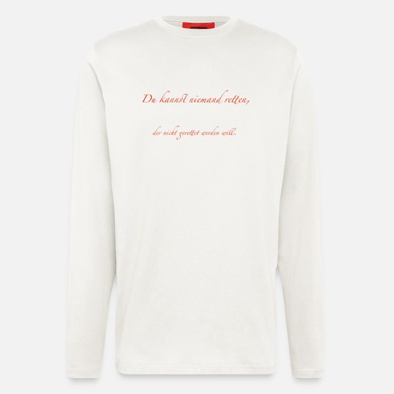 You can't save anyone - Longsleeve - made by SPREAD - OFF WHITE