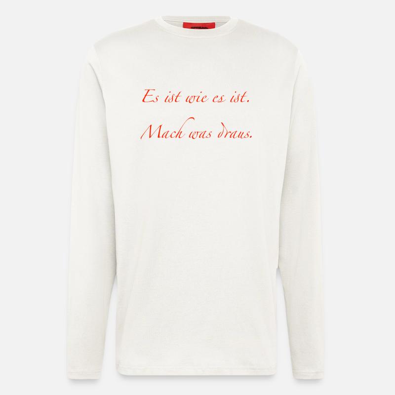 C’est ce que c’est - Manches longues bio décontracté fabriqué en UE - OFF WHITE