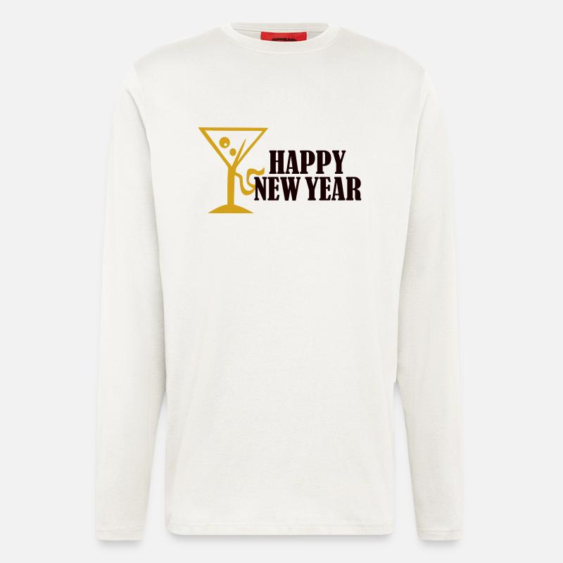 Silvester - Neujahr - Langarmshirt - made by SPREAD  - OFF WHITE