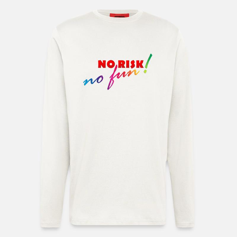 AUCUN RISQUE - NO FUN - Manches longues bio décontracté fabriqué en UE - OFF WHITE