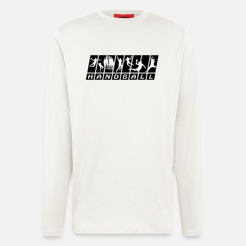 Handball Timeline - Langarmshirt - made by SPREAD  - OFF WHITE