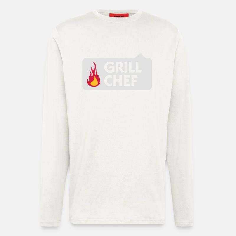 Ich bin der Grill Chef! - Langarmshirt - made by SPREAD  - OFF WHITE