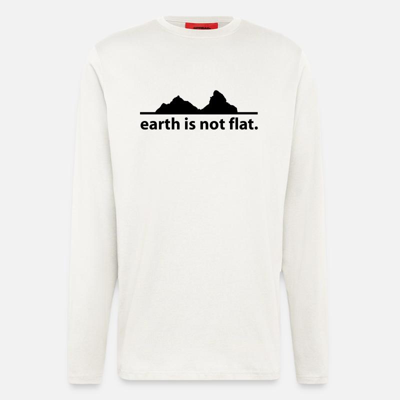 earth is not flat. - Langarmshirt - made by SPREAD  - OFF WHITE