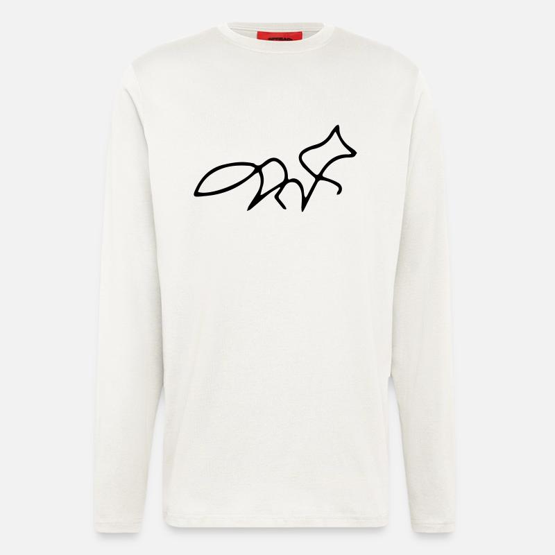 Fox oneline - Longsleeve - made by SPREAD  - OFF WHITE