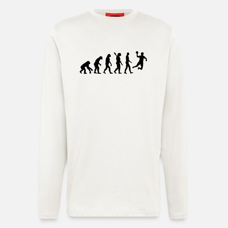 Évolution Handball - Manches longues bio décontracté fabriqué en UE - OFF WHITE