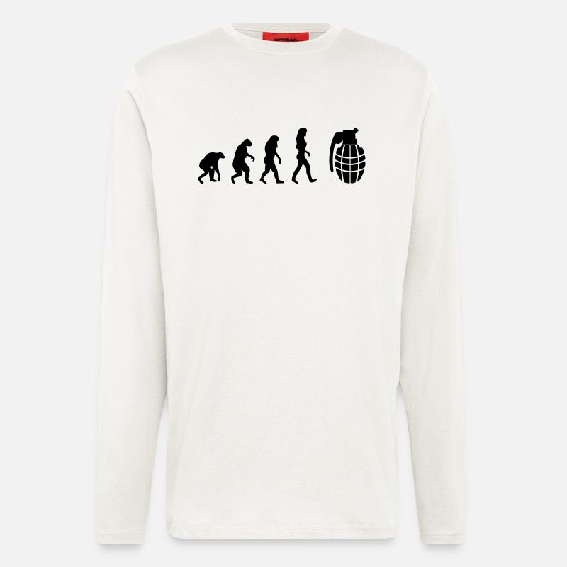 granate evolution frauen - Langarmshirt - made by SPREAD - OFF WHITE