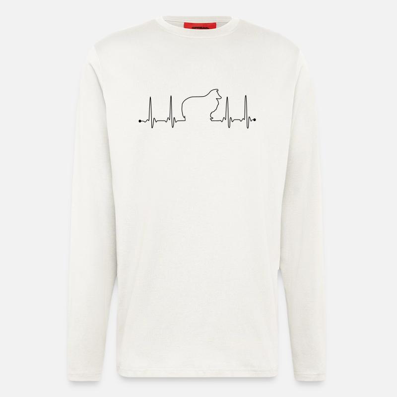 Sheltie Herzfrequenz - Langarmshirt - made by SPREAD  - OFF WHITE