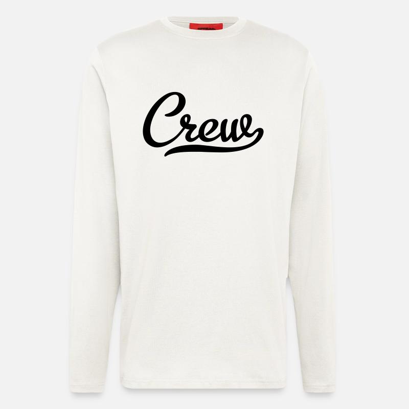 Équipage - Manches longues bio décontracté fabriqué en UE - OFF WHITE