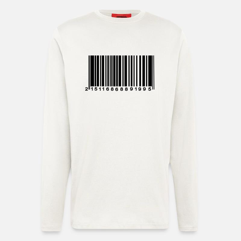 Barcode verschlüsselt - Langarmshirt - made by SPREAD  - OFF WHITE