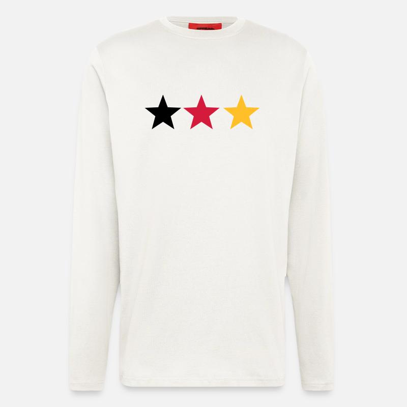 Schwarz rot gold - Langarmshirt - made by SPREAD  - OFF WHITE