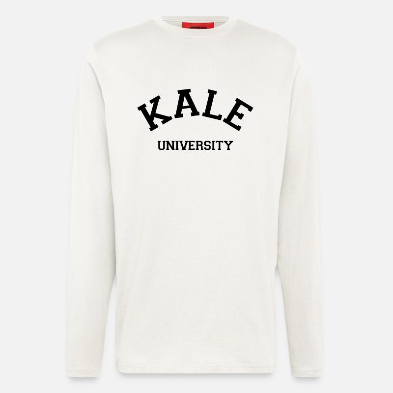 Kale University - Manches longues bio décontracté fabriqué en UE - OFF WHITE