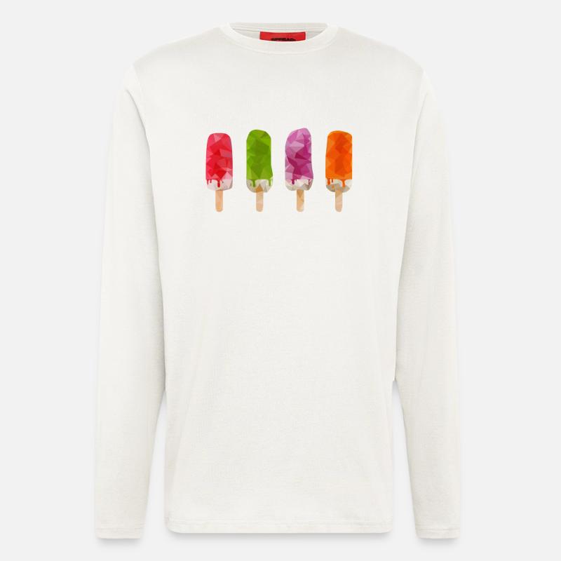 Low Poly Popsicle - Langarmshirt - made by SPREAD  - OFF WHITE