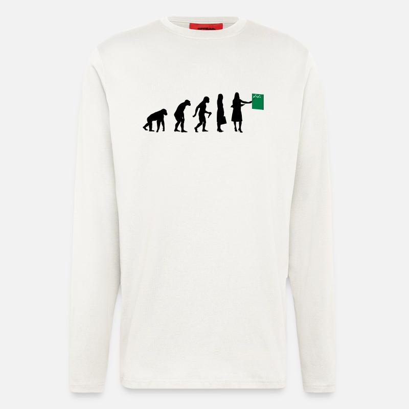 Lehrer Evolution - Langarmshirt - made by SPREAD  - OFF WHITE