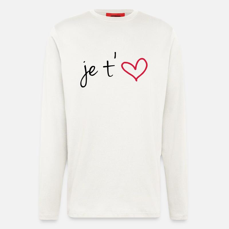 I love Dich - Langarmshirt - made by SPREAD  - OFF WHITE