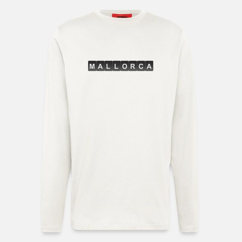 Mallorca Flughafen - Langarmshirt - made by SPREAD  - OFF WHITE