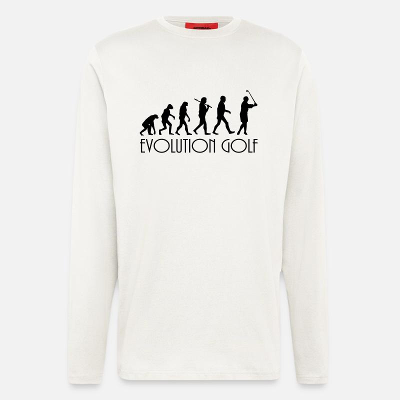 evolution golf - Manches longues bio décontracté fabriqué en UE - OFF WHITE