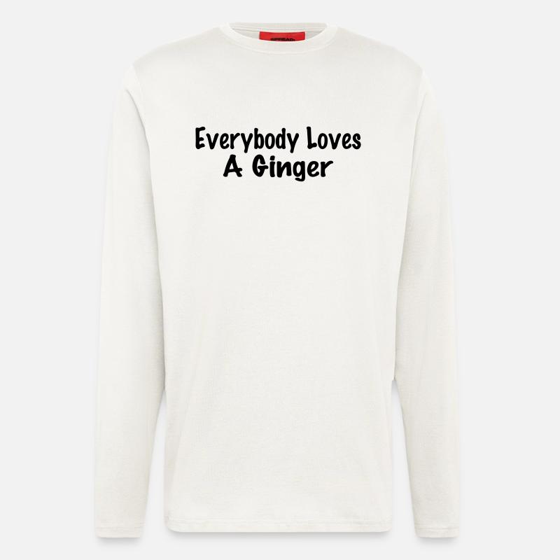 jeder liebt Ingwer - Langarmshirt - made by SPREAD  - OFF WHITE