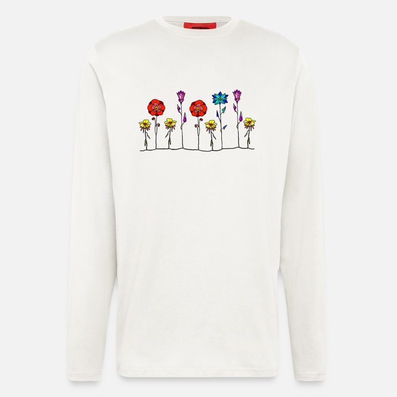 Blumen - Langarmshirt - made by SPREAD  - OFF WHITE