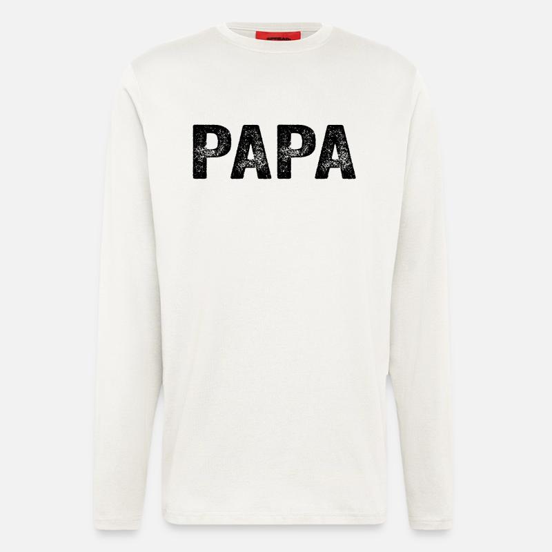 Dad Dad Dad Gift - Longsleeve - made by SPREAD  - OFF WHITE
