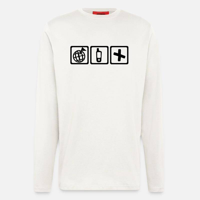 Geocaching - Langarmshirt - made by SPREAD  - OFF WHITE