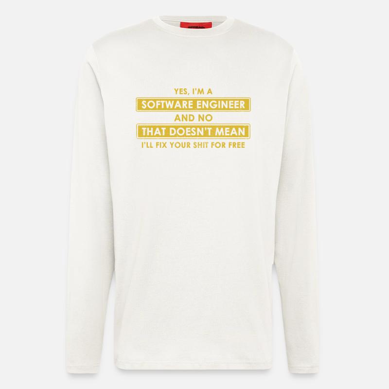 Software-Ingenieur - Langarmshirt - made by SPREAD  - OFF WHITE
