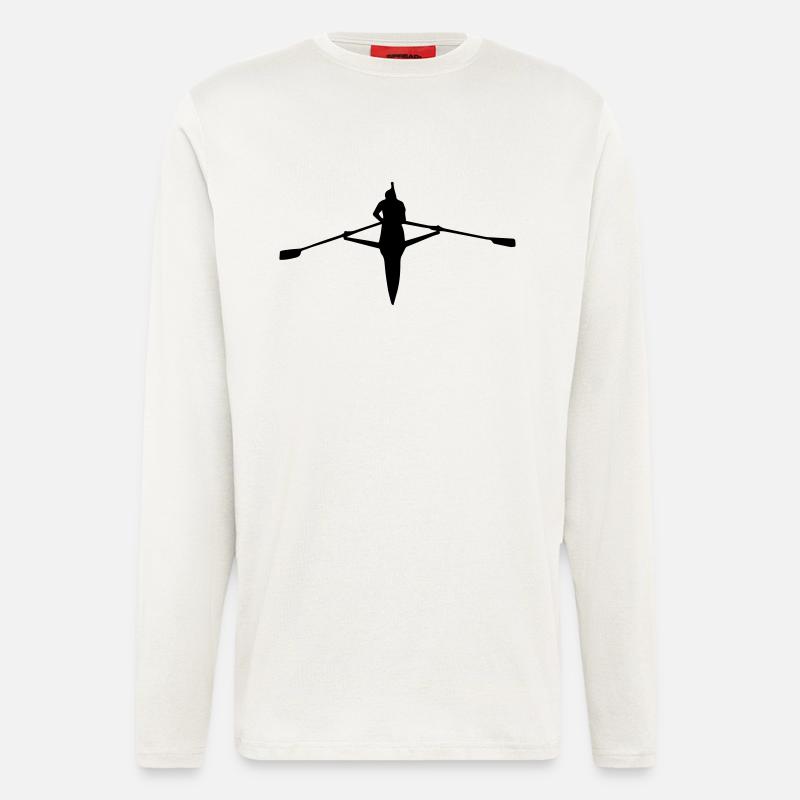 Rowing Single Silhouette - Longsleeve - made by SPREAD  - OFF WHITE