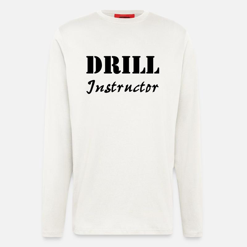 Drill Instructor - Manches longues bio décontracté fabriqué en UE - OFF WHITE