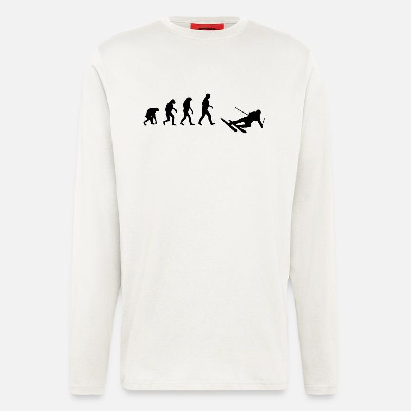 ski evolution - Longsleeve - made by SPREAD  - OFF WHITE