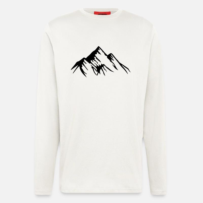 mountains berge design - Langarmshirt - made by SPREAD - OFF WHITE