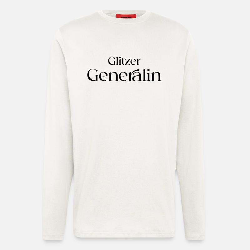 Glitzer-Generalin - Langarmshirt - made by SPREAD  - OFF WHITE