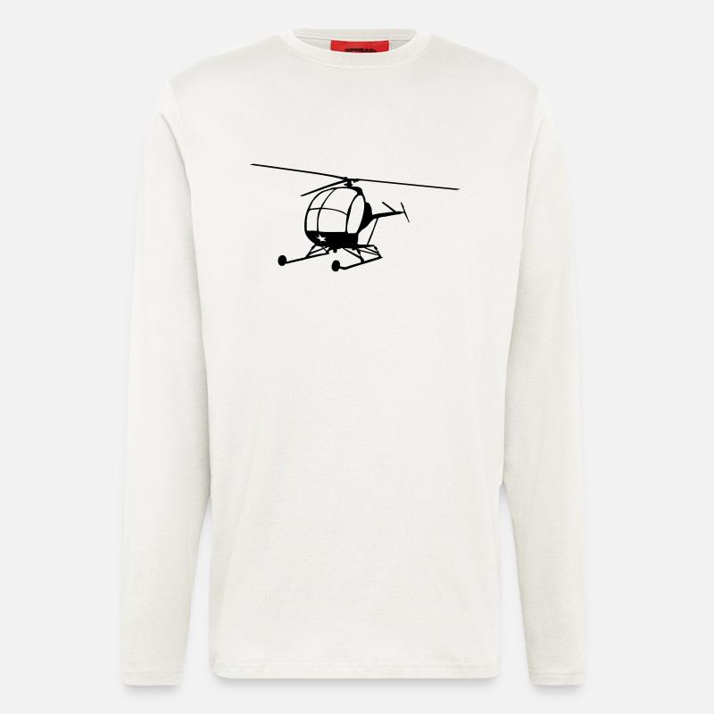 helicopter TH55 osage - Longsleeve - made by SPREAD  - OFF WHITE