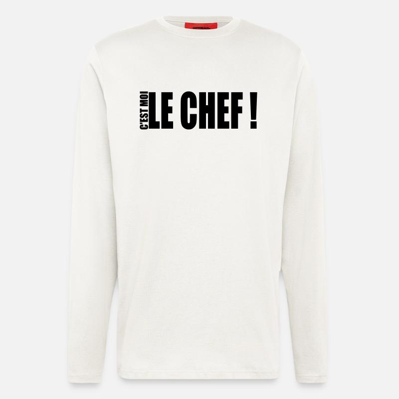 c'est moi le chef ! - Langarmshirt - made by SPREAD  - OFF WHITE