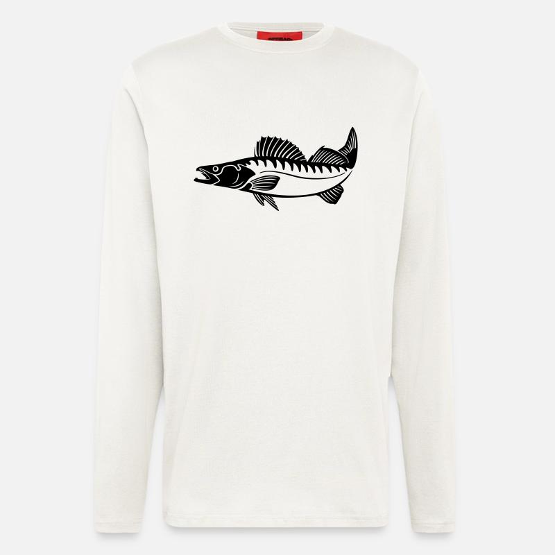 Zander (pikeperch) - Longsleeve - made by SPREAD  - OFF WHITE